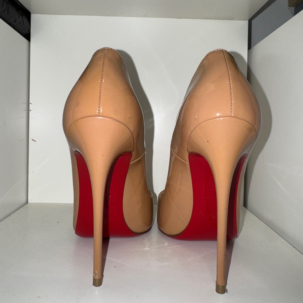 Christian Louboutin Nude Heels with Iconic Red Soles